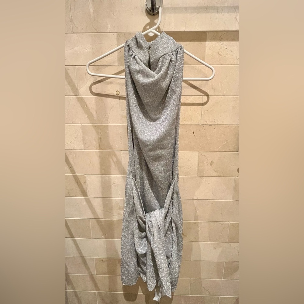 Baobab Providencia Estrella - brand new NWT - Silver Glittery Mini Dress